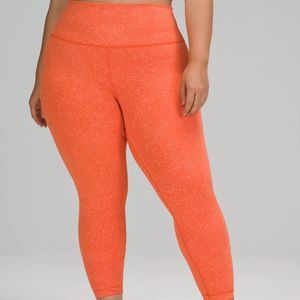 NWT Lululemon Wunder Train High-Rise Tight 25"
Crunch Warm Coral Size 18 & 20